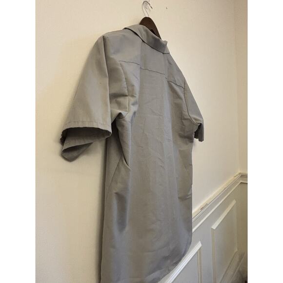 Red Kap SP24LA0 Gray Short Sleeve Work Shirt Men’s Large Button Front Uniform - Picture 13 of 14